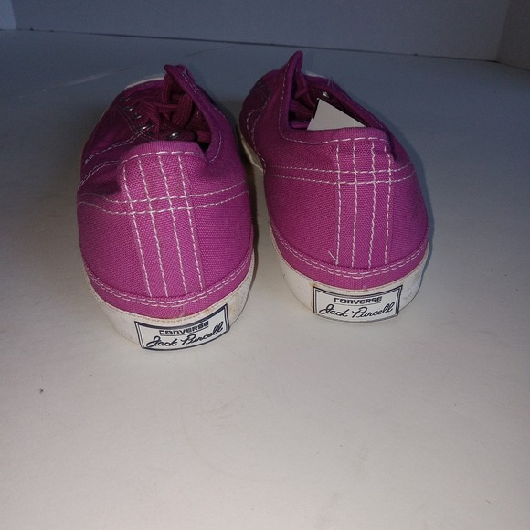 Womens Converse Jack Purcell Sneakers Low Top Casual Purple Shoes - Picture 2 of 3